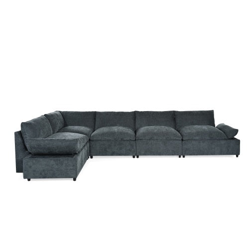115.5 Modular Deep Gray Sectional Sofa pulchranaturals