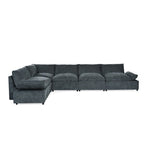 115.5 Modular Deep Gray Sectional Sofa pulchranaturals