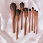 Wood Handle Makeup Brush Set pulchranaturals