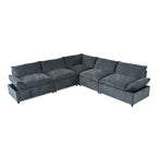 115.5 Modular Deep Gray Sectional Sofa pulchranaturals