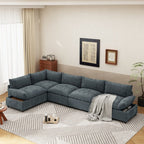 115.5 Modular Deep Gray Sectional Sofa pulchranaturals