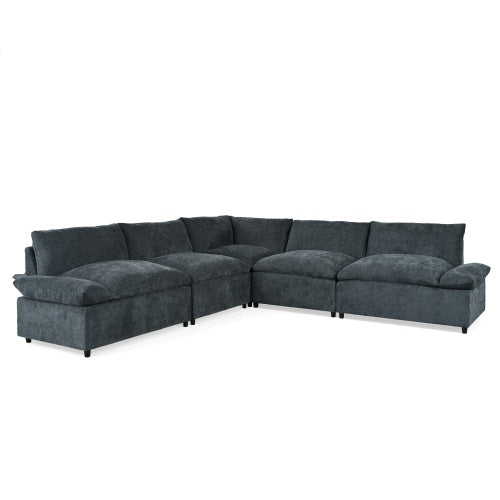 115.5 Modular Deep Gray Sectional Sofa pulchranaturals