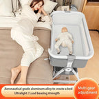 Baby Crib, Portable Splicing, Cradle Bed, Foldable Height Adjustable Splicing, and Movable Bedside Swing, Cradle Bed Ds. Store